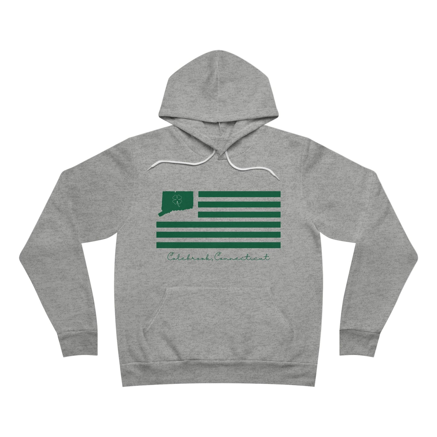 Colebrook Connecticut St. Patrick’s Day Flag Unisex Sponge Fleece Pullover Hoodie