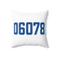 06078 Suffield Connecticut Zip Code Polyester Square Pillow