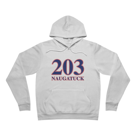 203 Naugatuck Red White & Blue Unisex Sponge Fleece Pullover Hoodie