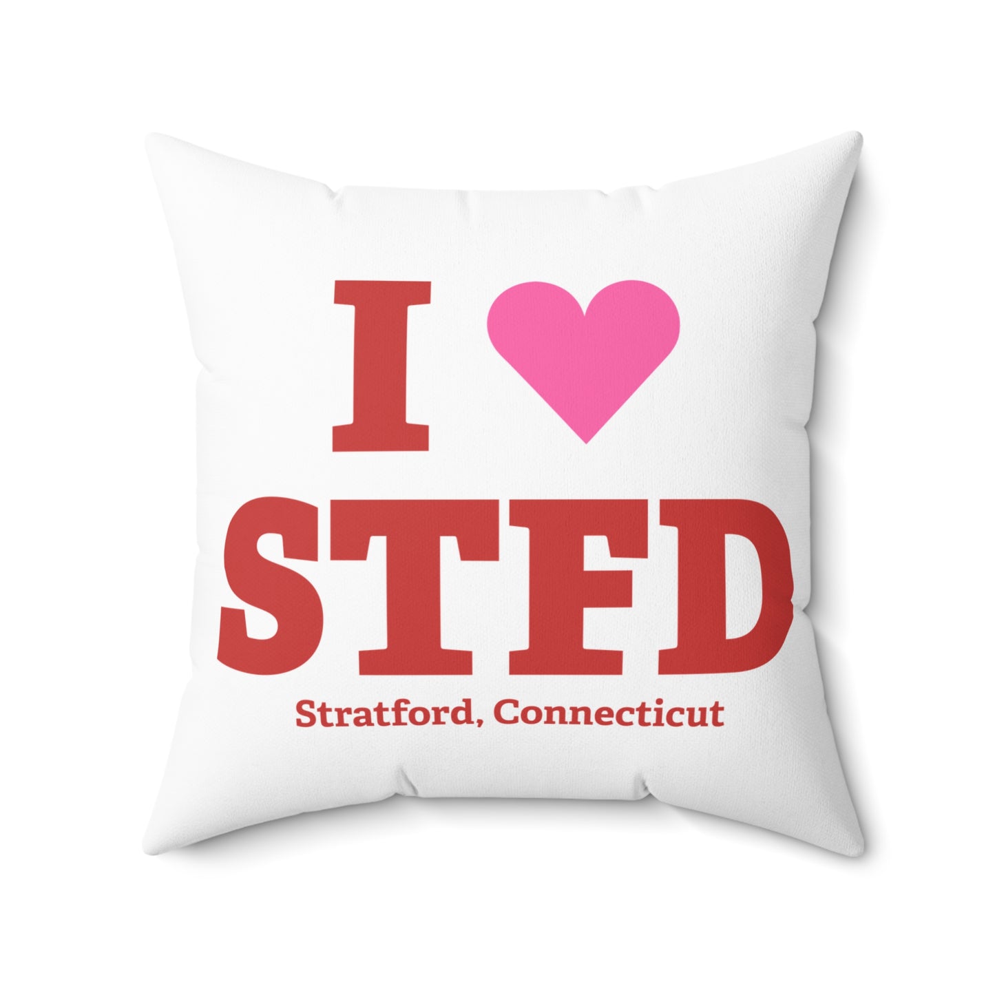 I Heart STFD Spun Polyester Square Pillow