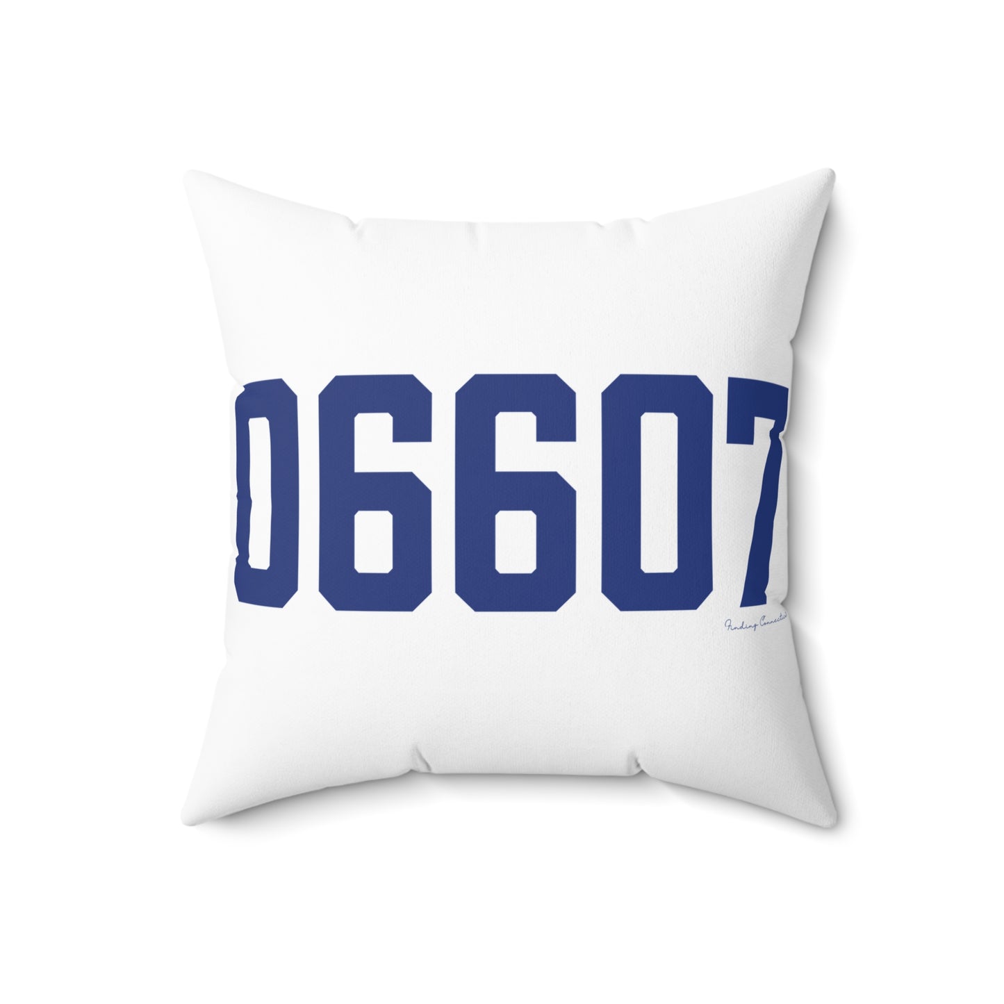 06607 Bridgeport Connecticut Zip Code Spun Polyester Square Pillow