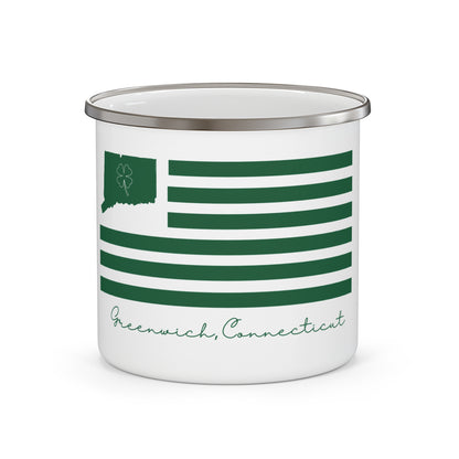 Greenwich Connecticut St Patrick’s Day Flag Enamel Camping Mug