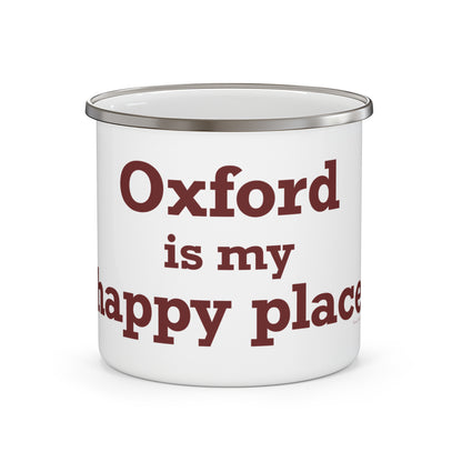 Oxford is My Happy Place Enamel Camping Mug
