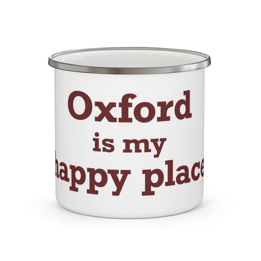 Oxford is My Happy Place Enamel Camping Mug