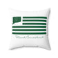 Tolland Connecticut St. Patrick’s Day Flag Spun Polyester Square Pillow