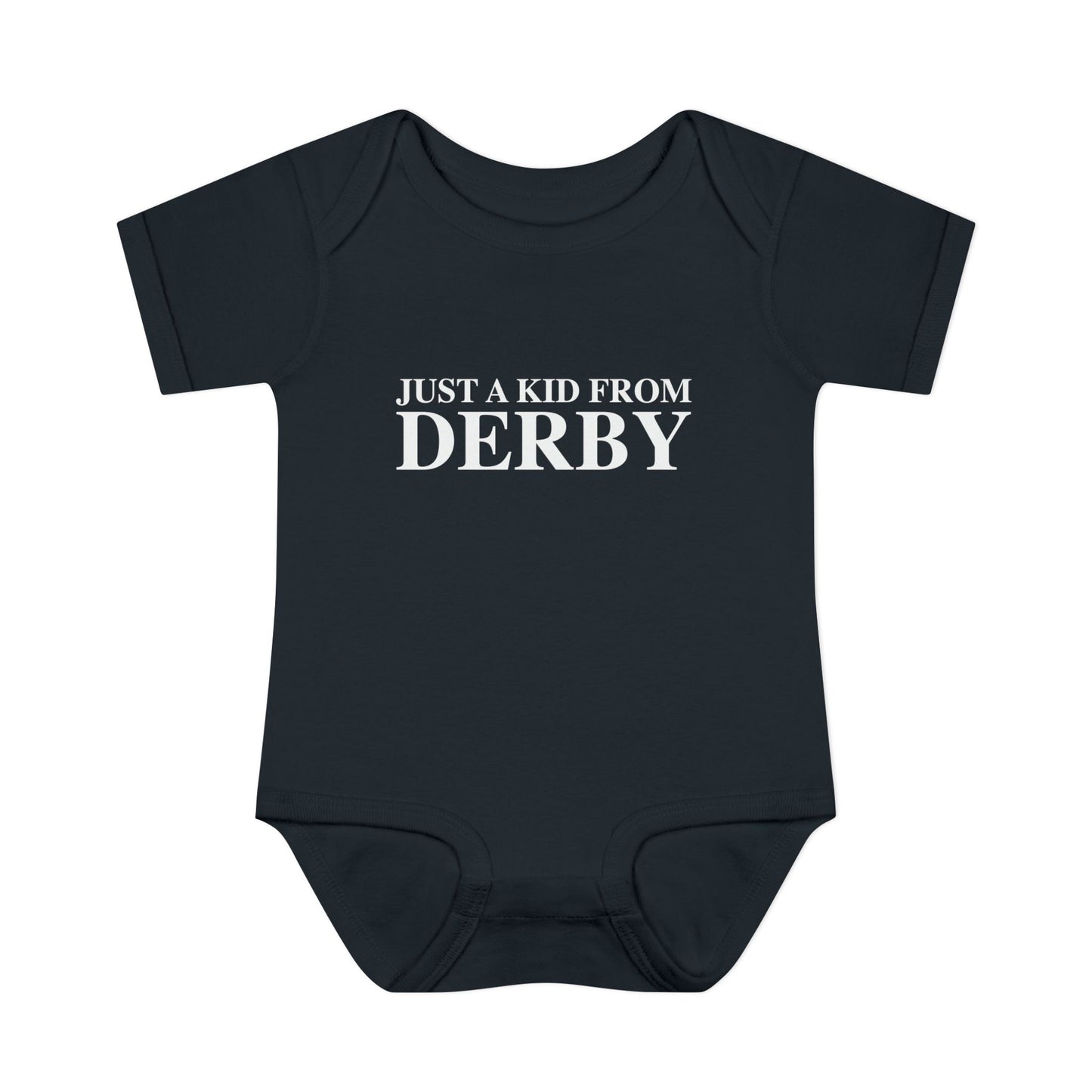 Just a kid from Derby Infant Baby Rib Bodysuit
