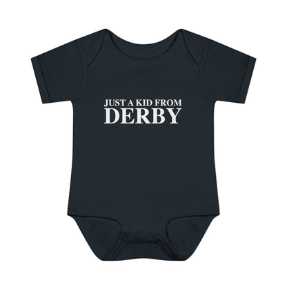Just a kid from Derby Infant Baby Rib Bodysuit