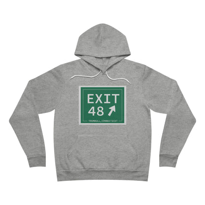 Vintage Exit 48 Merritt Parkway Sign Unisex Sponge Fleece Pullover Hoodie