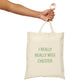 I Really Really Miss Chester Cotton Canvas Tote Bag (green)