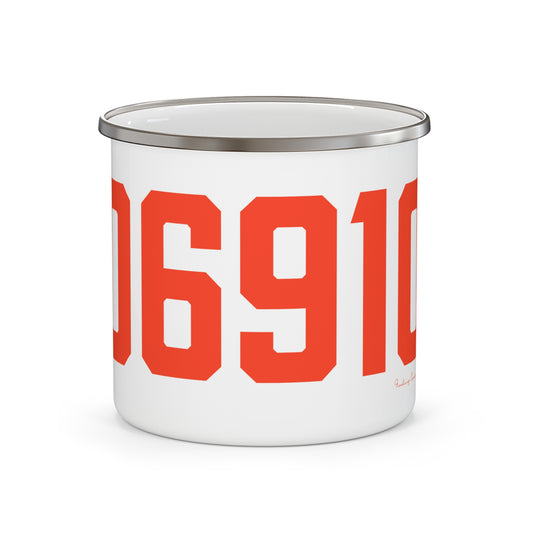 06910 Stamford Connecticut Zip Code Enamel Camping Mug