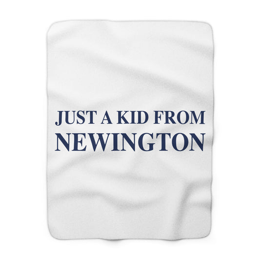 Just a kid from Newington Sherpa Fleece Blanket