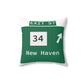 Vintage WCP Exit 57 Sign Spun Polyester Square Pillow