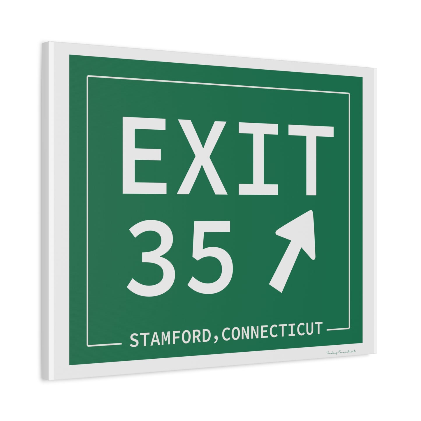 Vintage Exit 35 Merritt Parkway Sign Matte Canvas, Stretched, 1.25"
