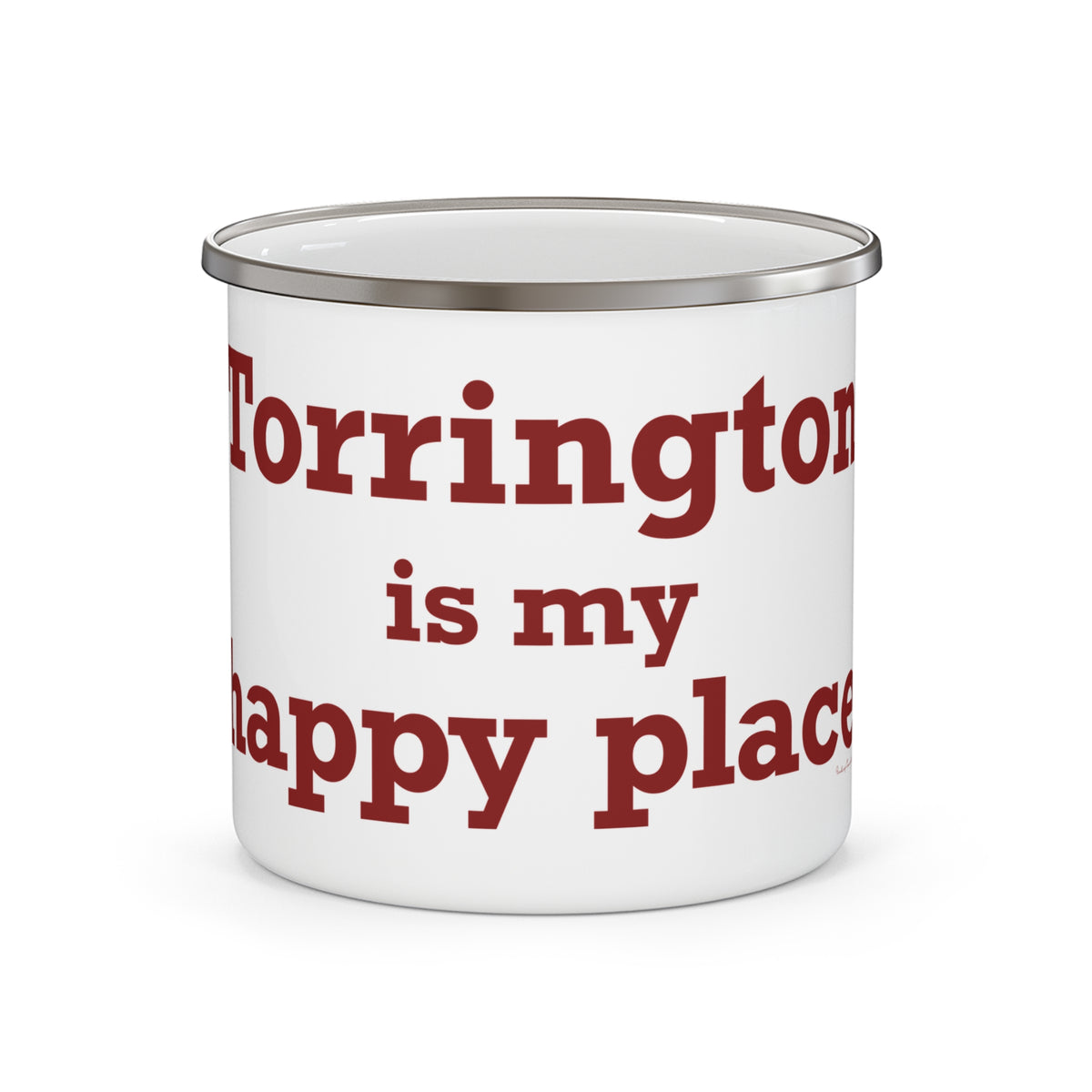 Torrington is My Happy Place Enamel Camping Mug