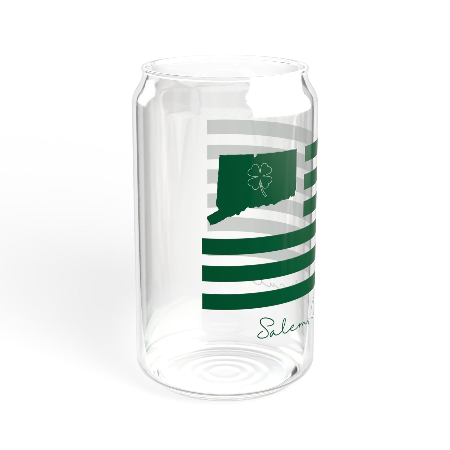 Salem Connecticut St. Patrick’s Day Flag Sipper Glass, 16oz
