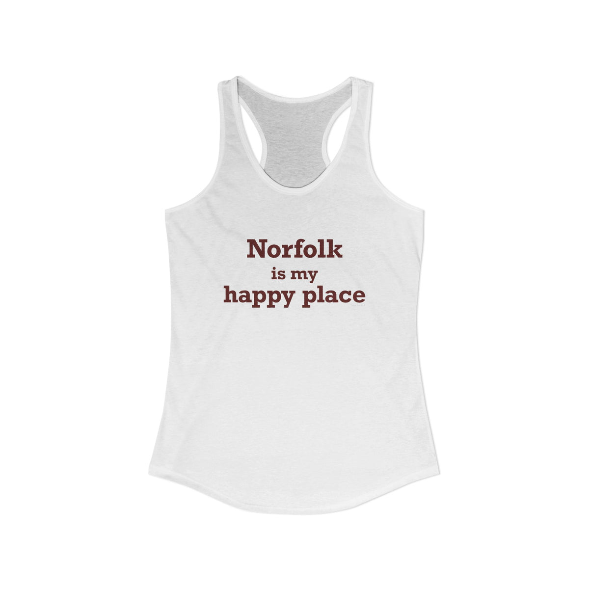 Norfolk is My Happy Place Women's Ideal Racerback Tank Top