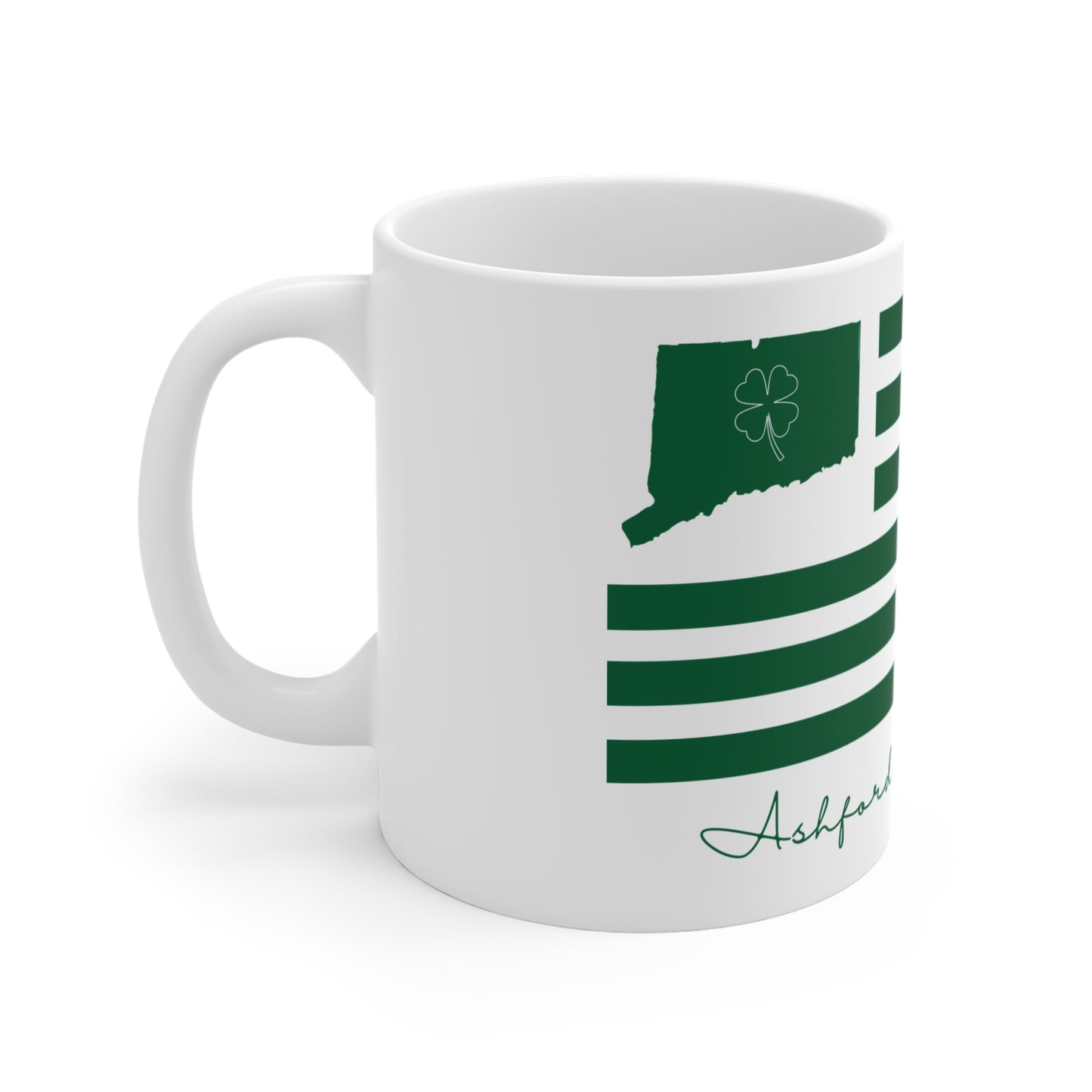 Ashford Connecticut St. Patrick’s Day Flag  Mug 11oz