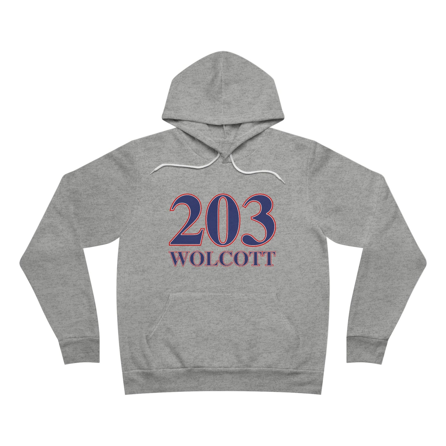 203 Wolcott Red White & Blue Unisex Sponge Fleece Pullover Hoodie