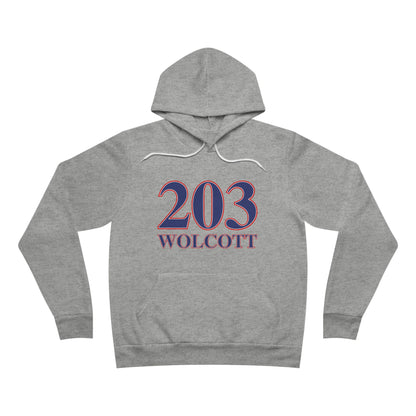 203 Wolcott Red White & Blue Unisex Sponge Fleece Pullover Hoodie