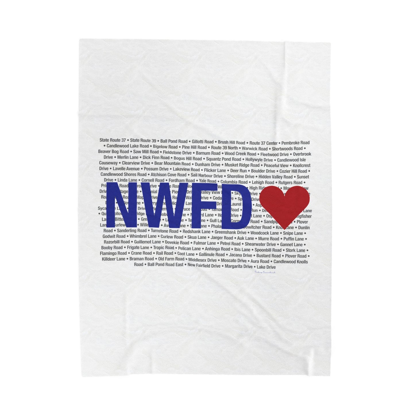 New Fairfield Love Velveteen Plush Blanket