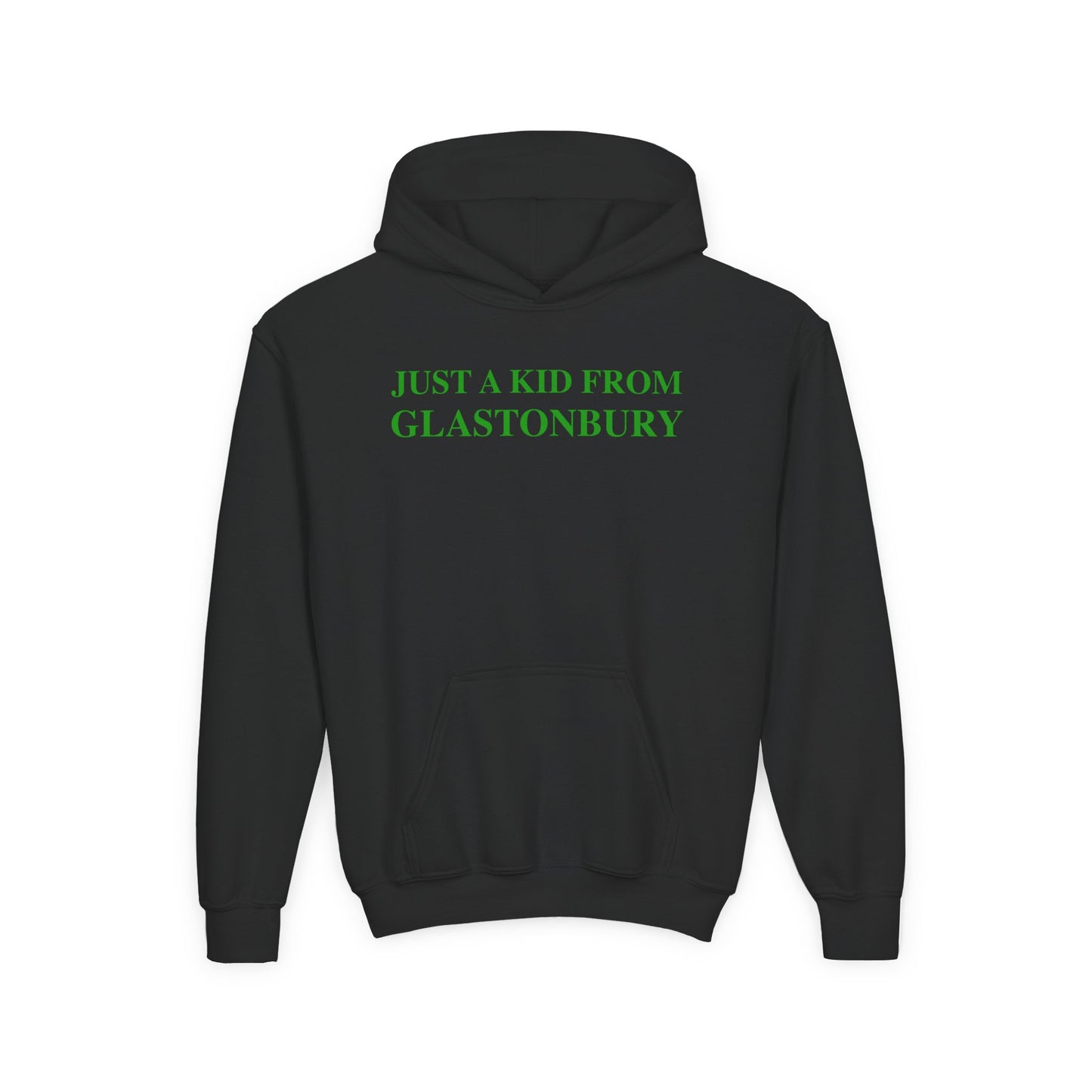 Just a kid from Glastonbury Youth Heavy Blend Hooded Sweatshirt