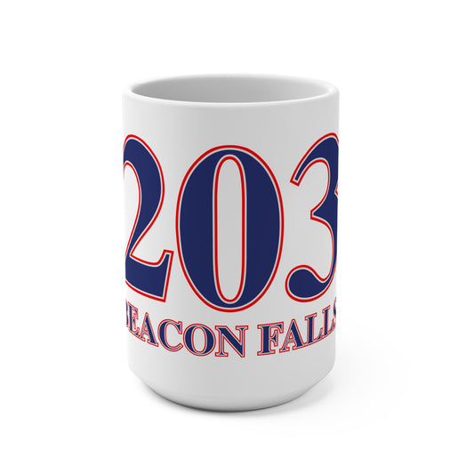 203 Beacon Falls Red White & Blue Mug 15oz