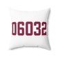 06032 Farmington Connecticut Zip Code Polyester Square Pillow