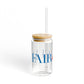 41 Tilt Fairfield Glass Can with Straw and Lid, 16oz