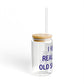 I Really Really Miss Old Saybrook Glass Can with Straw and Lid, 16oz
