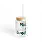 Norwalk is my Happy Place Sipper Glass, 16oz