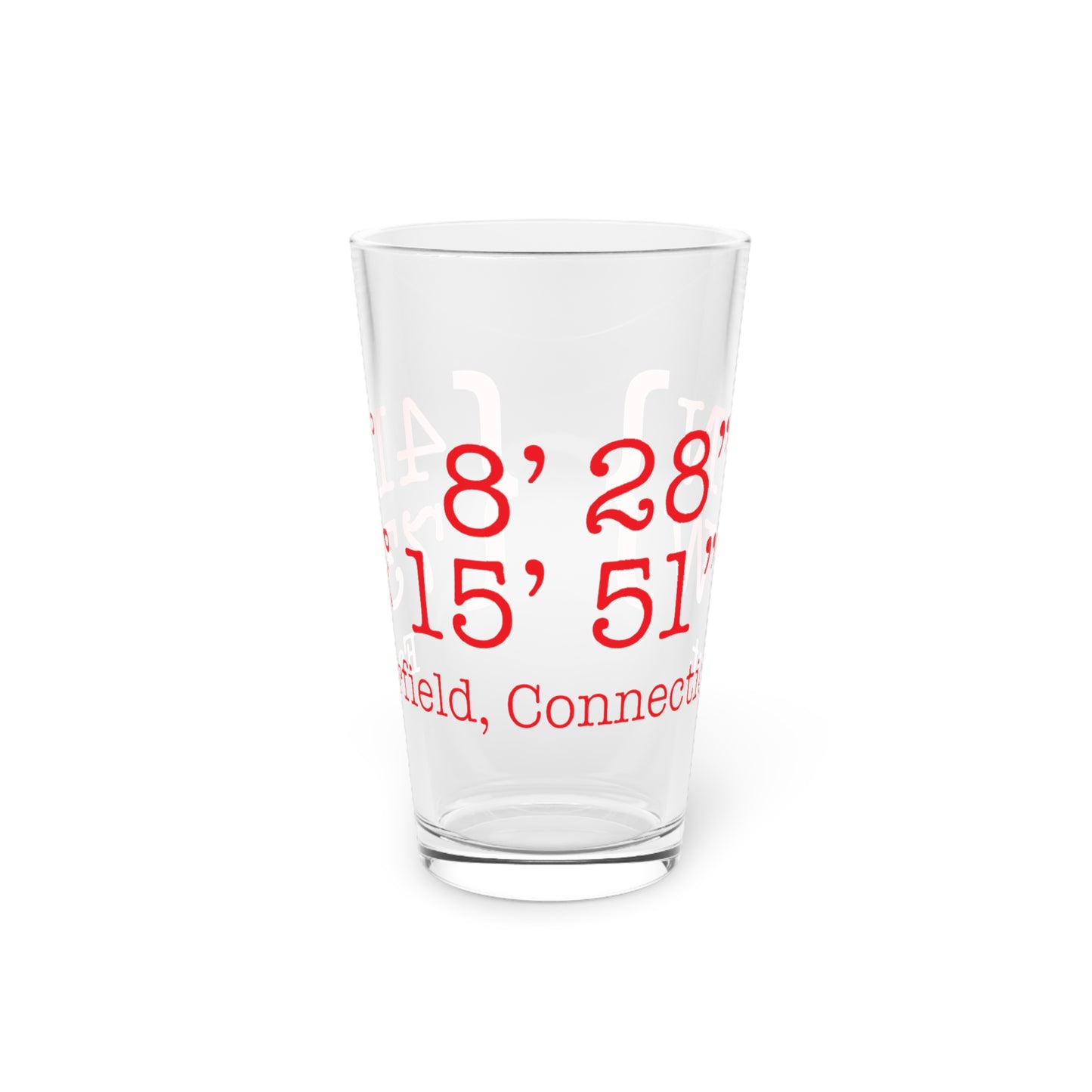 Fairfield Coordinates Pint Glass, 16oz