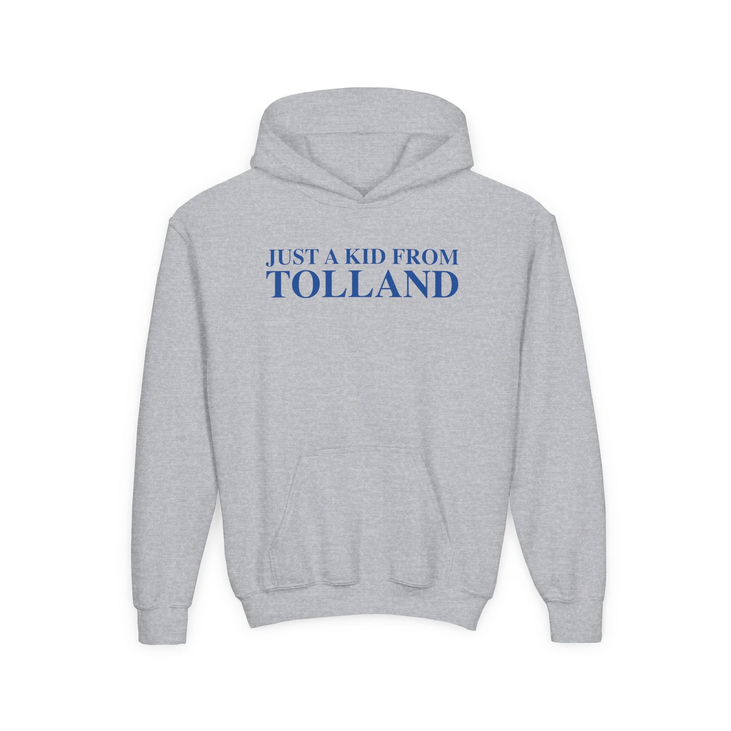 Just a kid from Tolland Youth Heavy Blend Hooded Sweatshirt