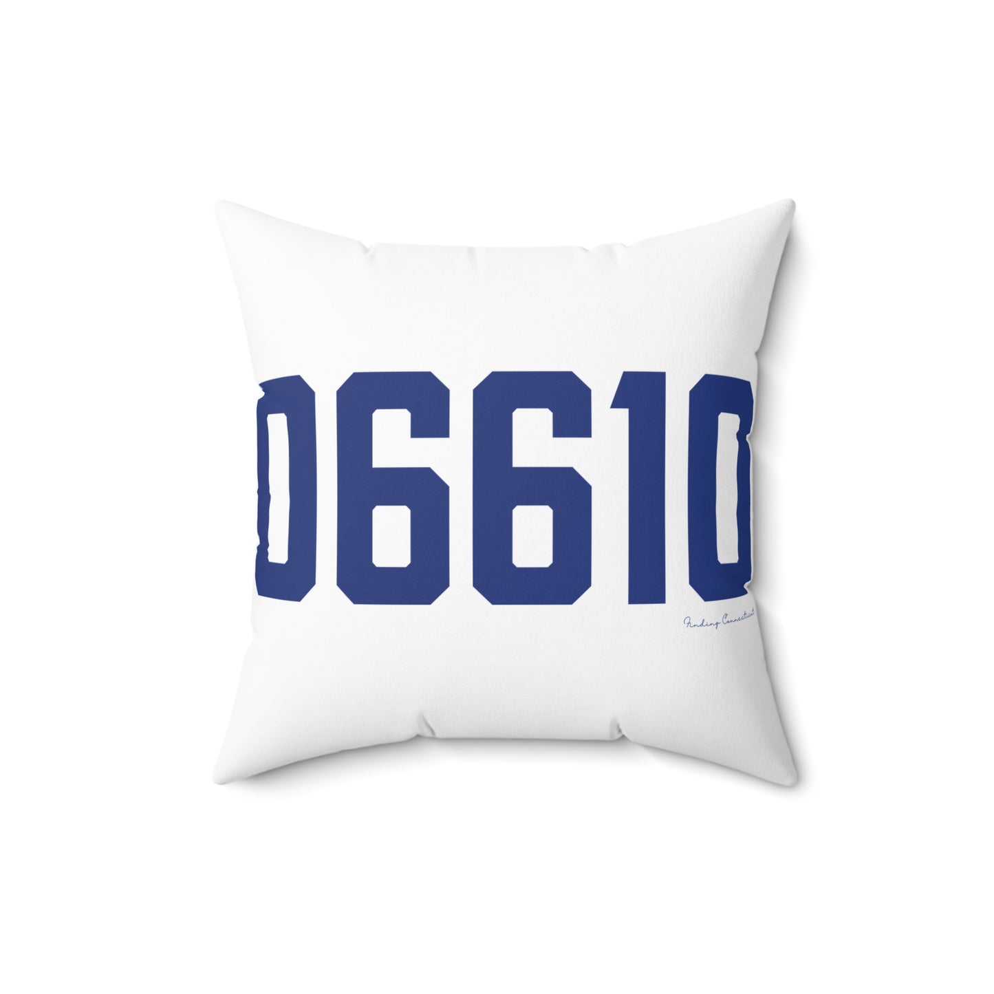 06610  Bridgeport Connecticut Zip Code Spun Polyester Square Pillow