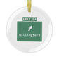 Vintage WCP Exit 64 Sign Glass Ornaments