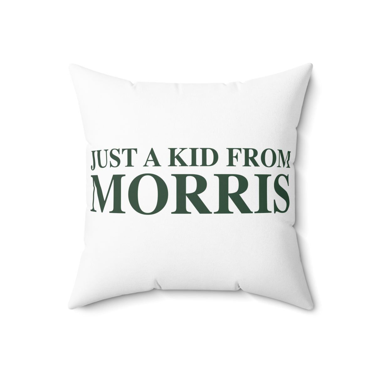 Just a kid from Morris Polyester Square Pillow