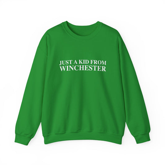 Just a kid from Winchester Unisex Heavy Blend™ Crewneck Sweatshirt