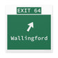 Vintage WCP Exit 64 Sign Matte Canvas, Stretched, 1.25"