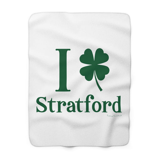 I Clover Stratford Sherpa Fleece Blanket