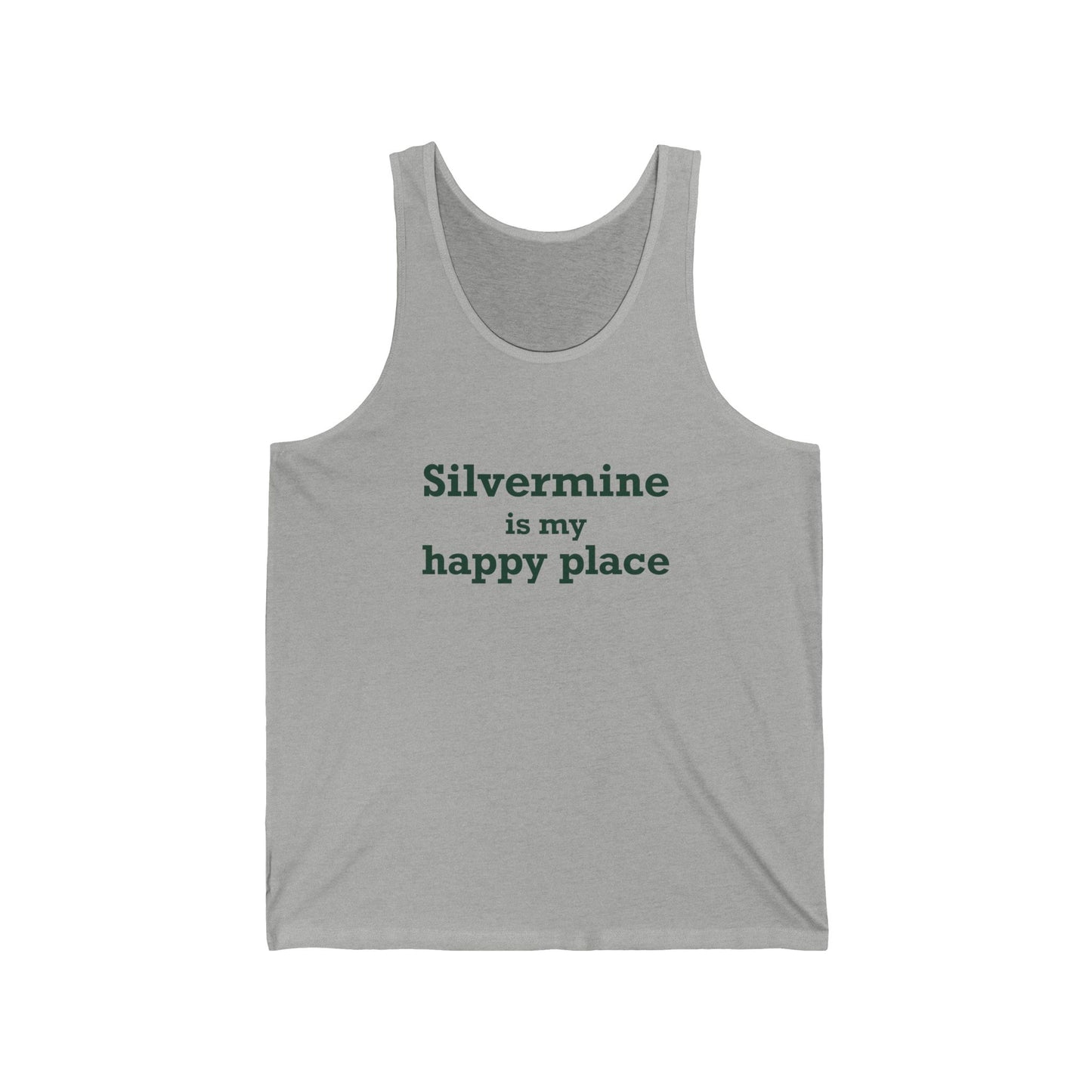 Silvermine is My Happy Place Unisex Jersey Tank Top