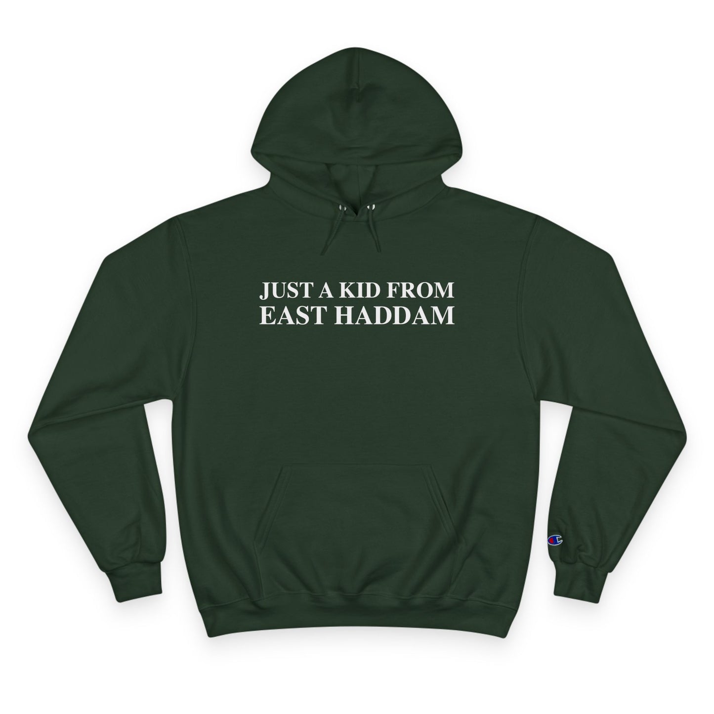 Just a kid from East Haddam Champion Hoodie