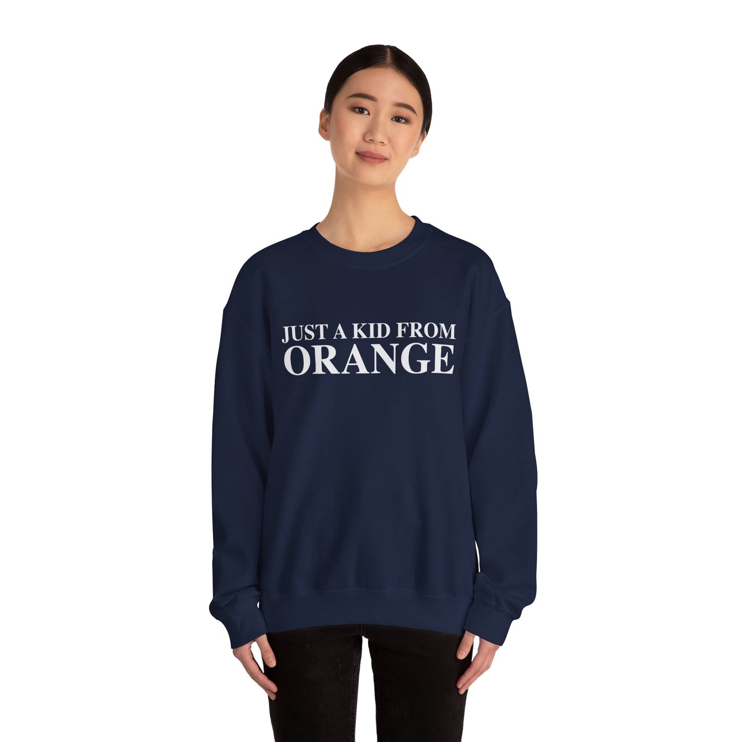 Just a kid from Orange Unisex Heavy Blend™ Crewneck Sweatshirt