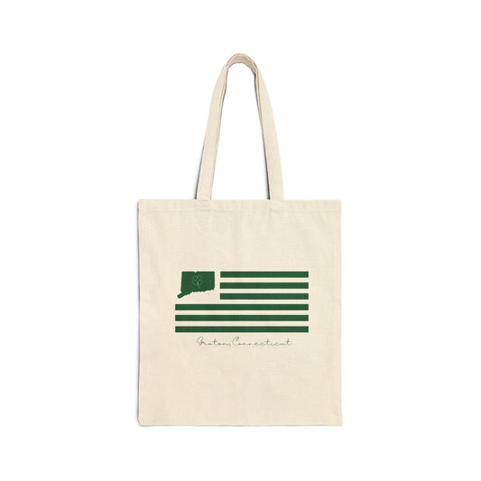 Groton Connecticut St. Patrick’s Day Flag Cotton Canvas Tote Bag