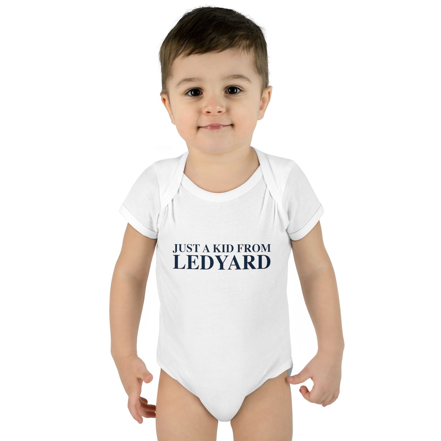 Just a kid from Ledyard Infant Baby Rib Bodysuit