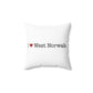 I Heart West Norwalk. Spun Polyester Square Pillow