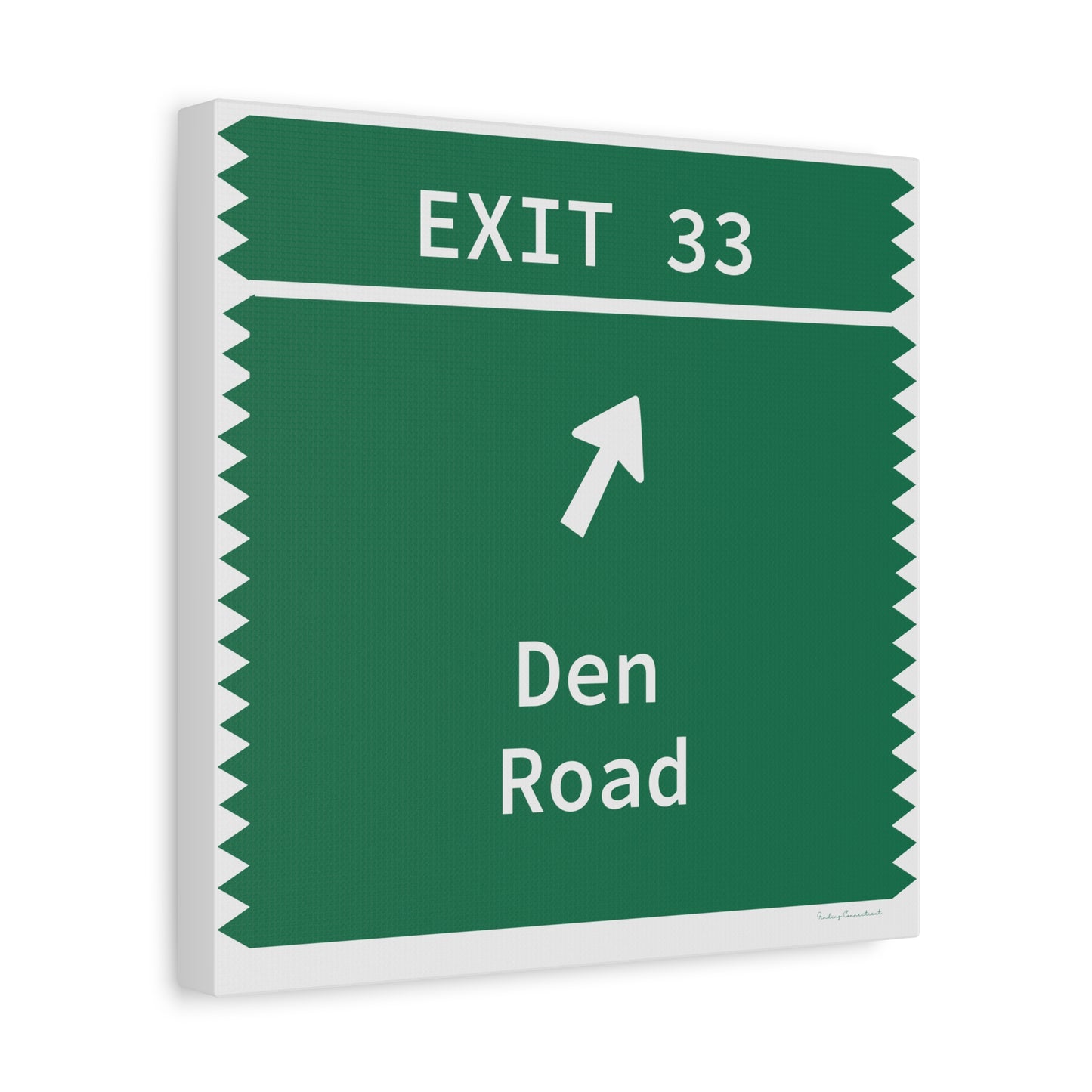 Vintage Merritt Parkway Exit 33 Sign Matte Canvas, Stretched, 1.25"
