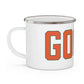 Goose Zip Code Orange & Green Enamel Camping Mug
