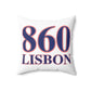 860 Lisbon Red, White & Blue Spun Polyester Square Pillow
