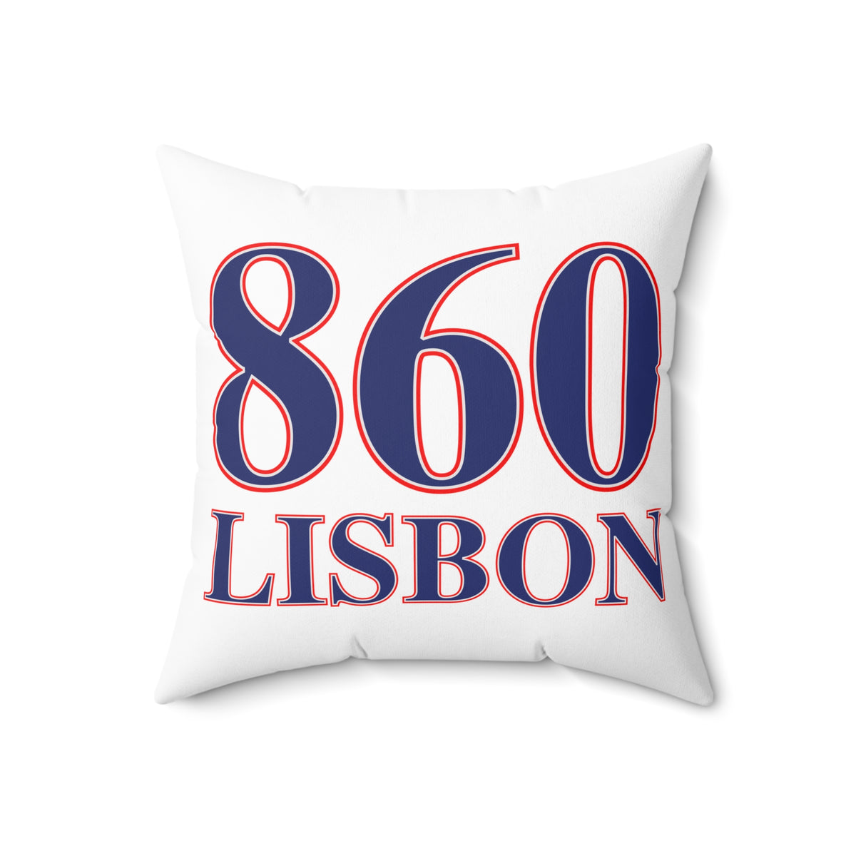 860 Lisbon Red, White & Blue Spun Polyester Square Pillow