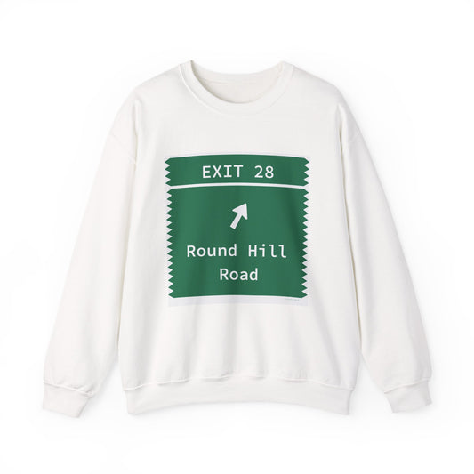 Vintage Merritt Parkway Exit 28 Sign Unisex Heavy Blend™ Crewneck Sweatshirt