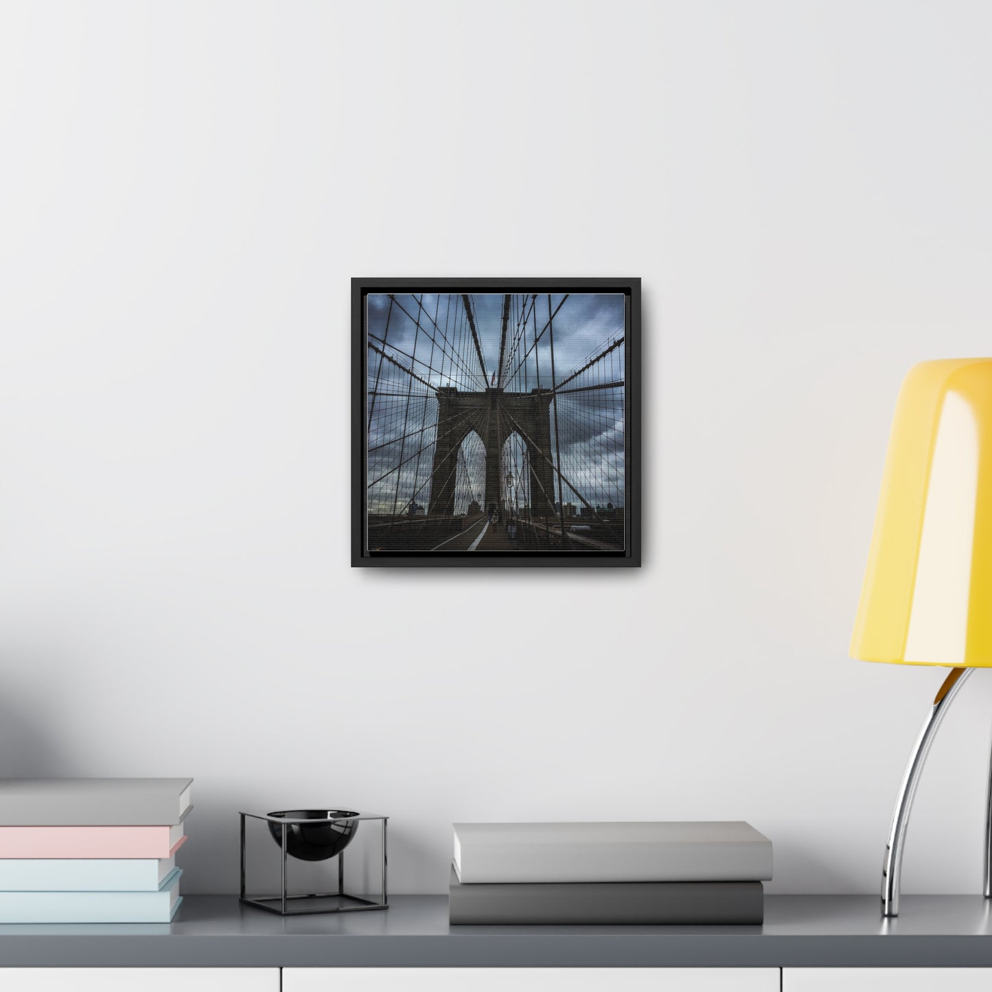 In the middle of the bridge Gallery Canvas Wraps, Square Frame